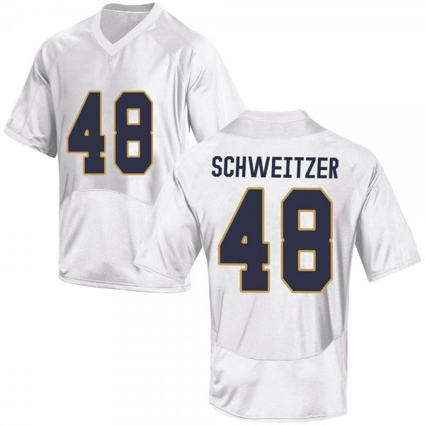 Will Schweitzer Notre Dame Fighting Irish NCAA Youth #48 White Game College Stitched Football Jersey FBZ3055ID